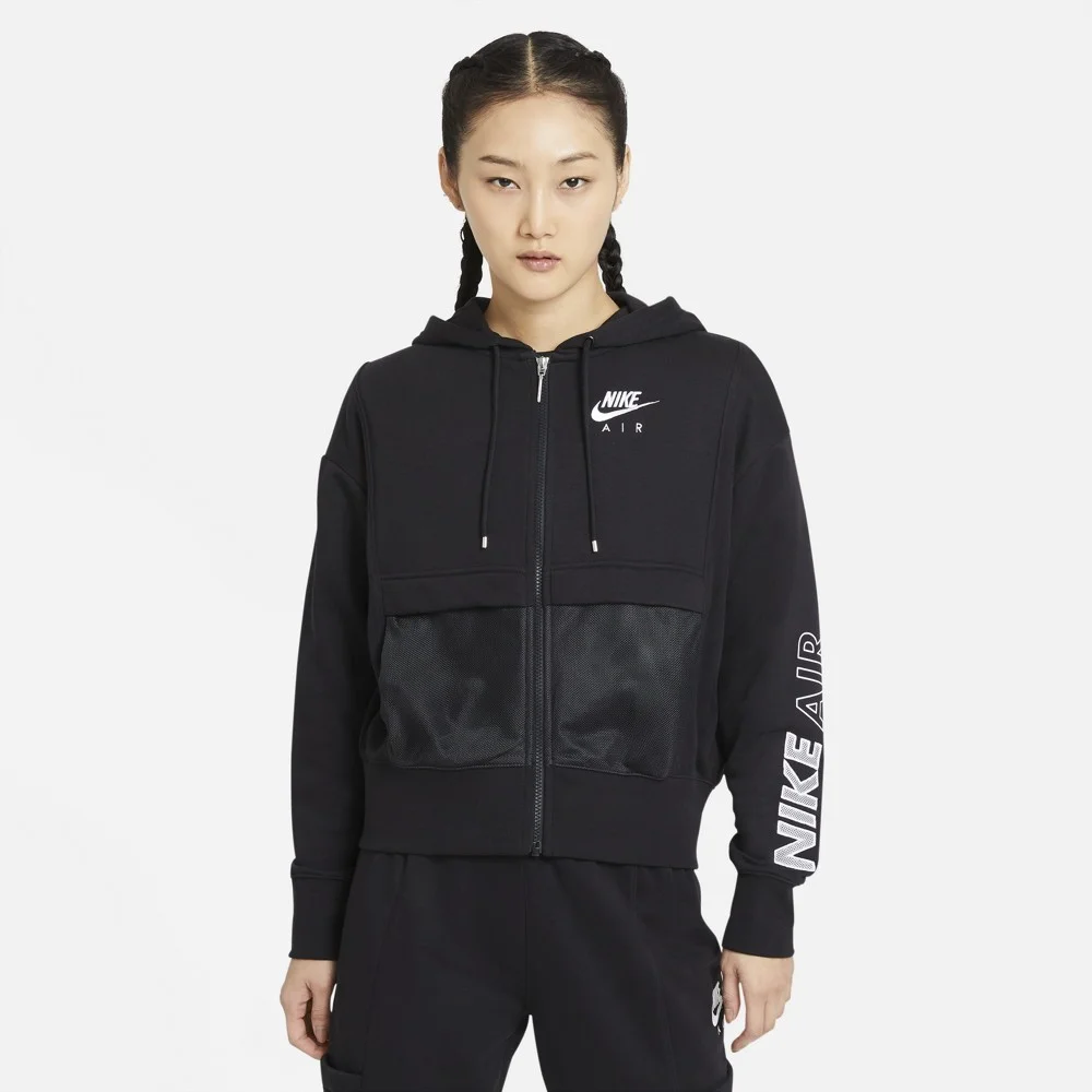 Φωτογραφία προϊόντος: Nike Sportswear Air Γυναικεία Ζακέτα Φούτερ με Κουκούλα CZ8618-010 Μαύρη ΜΑΥΡΟ