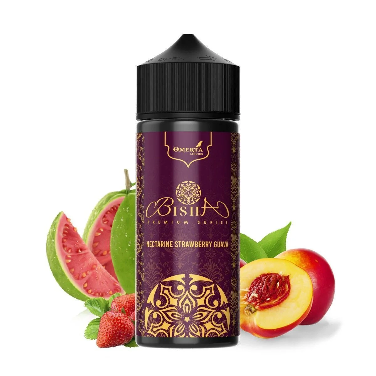 Φωτογραφία προϊόντος: Omerta Flavor Shot Bisha Nectarine Strawberry Guava 20ml/120ml