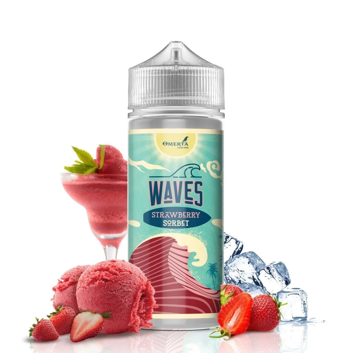 Φωτογραφία προϊόντος: Omerta Waves Flavor Shot Strawberry Sorbet 30ml/120ml