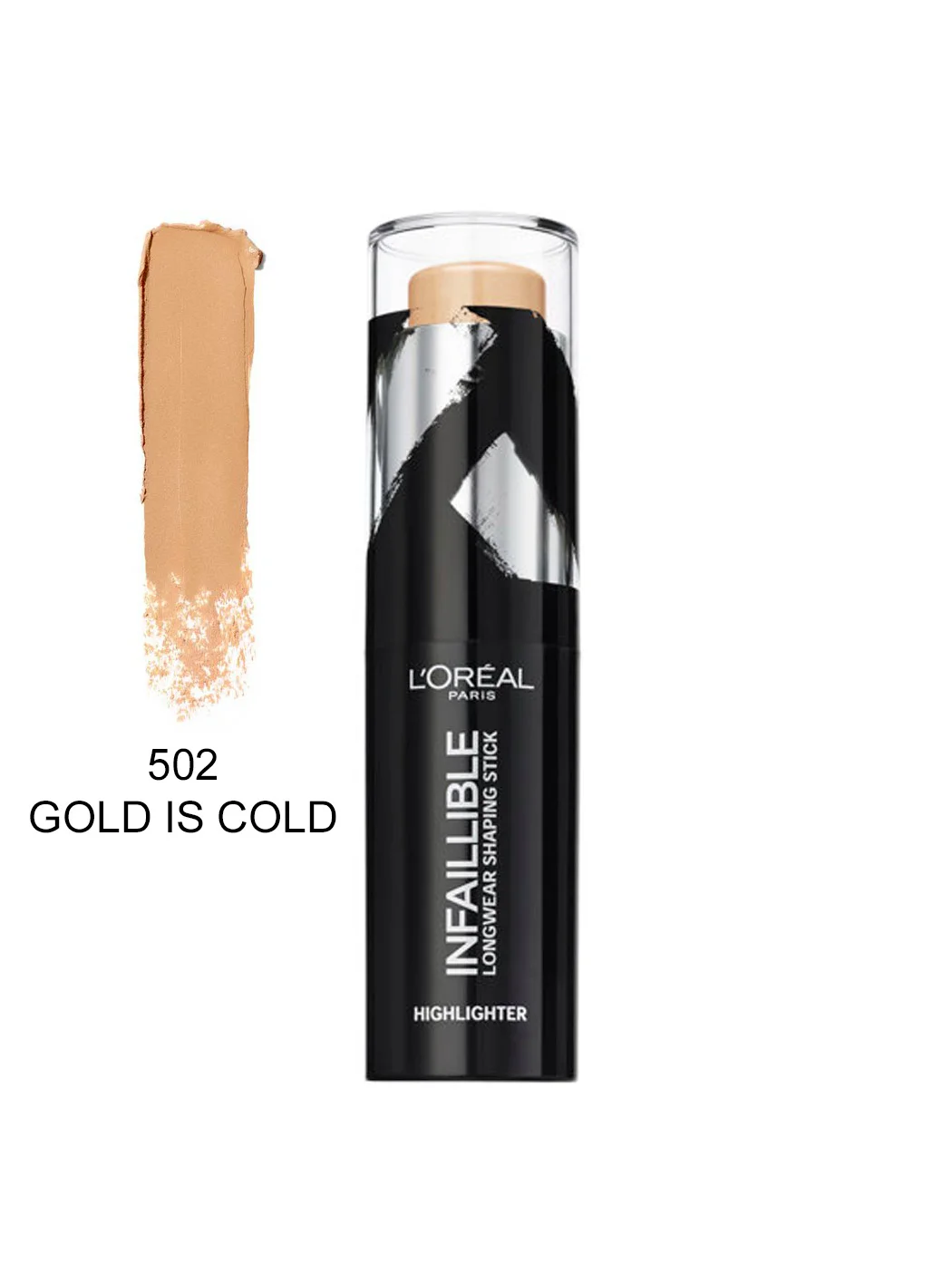 Φωτογραφία προϊόντος: L'Oreal Infallible Longwear Shaping Highlighter Στικ 502 Gold is Cold (9gr)