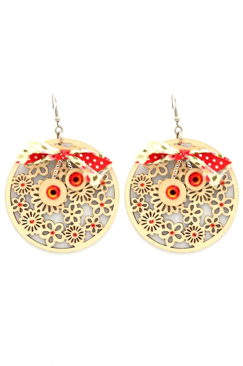 Φωτογραφία προϊόντος: Angelo Barreta HANDMADE EARRINGS ξύλινα, επαργυρωμένα σκουλαρίκια.