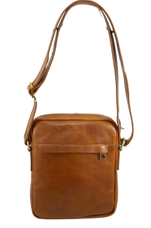 Φωτογραφία προϊόντος: MYBAG Ανδρική δερμάτινη τσάντα χιαστί 4313 CAMEL ΚΑΜΕΛ