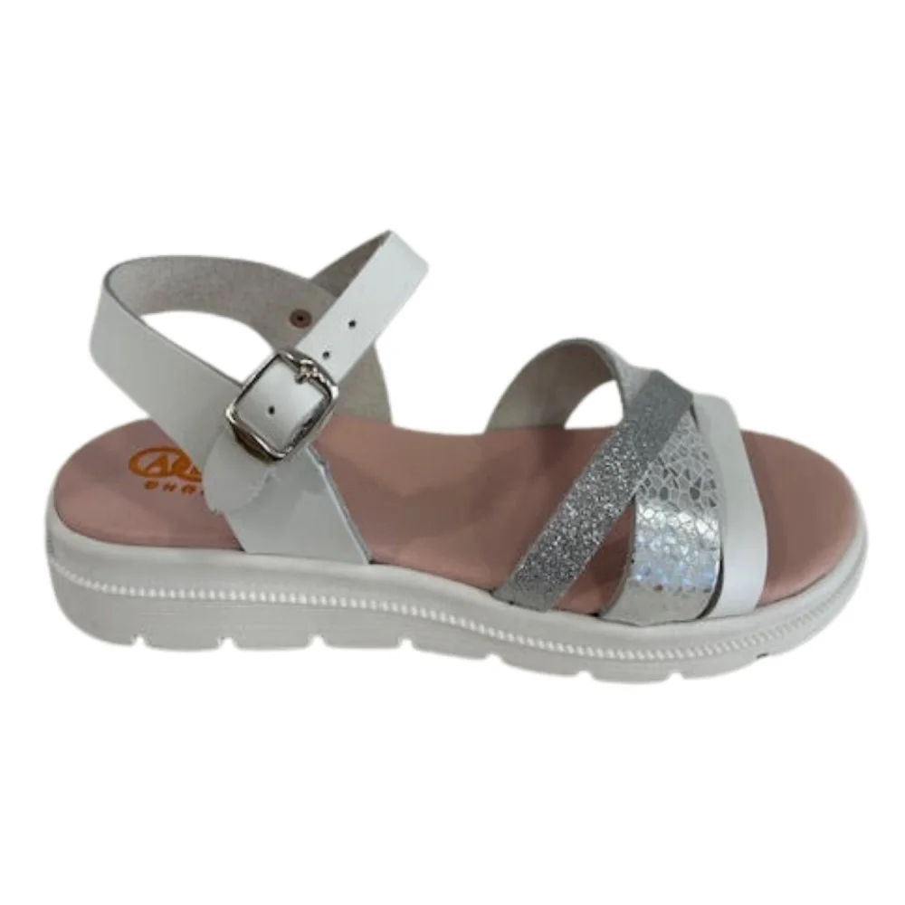 Φωτογραφία προϊόντος: Aby Shoes Παιδικό δερμάτινο πέδιλο ABY 567 ΛΕΥΚΟ