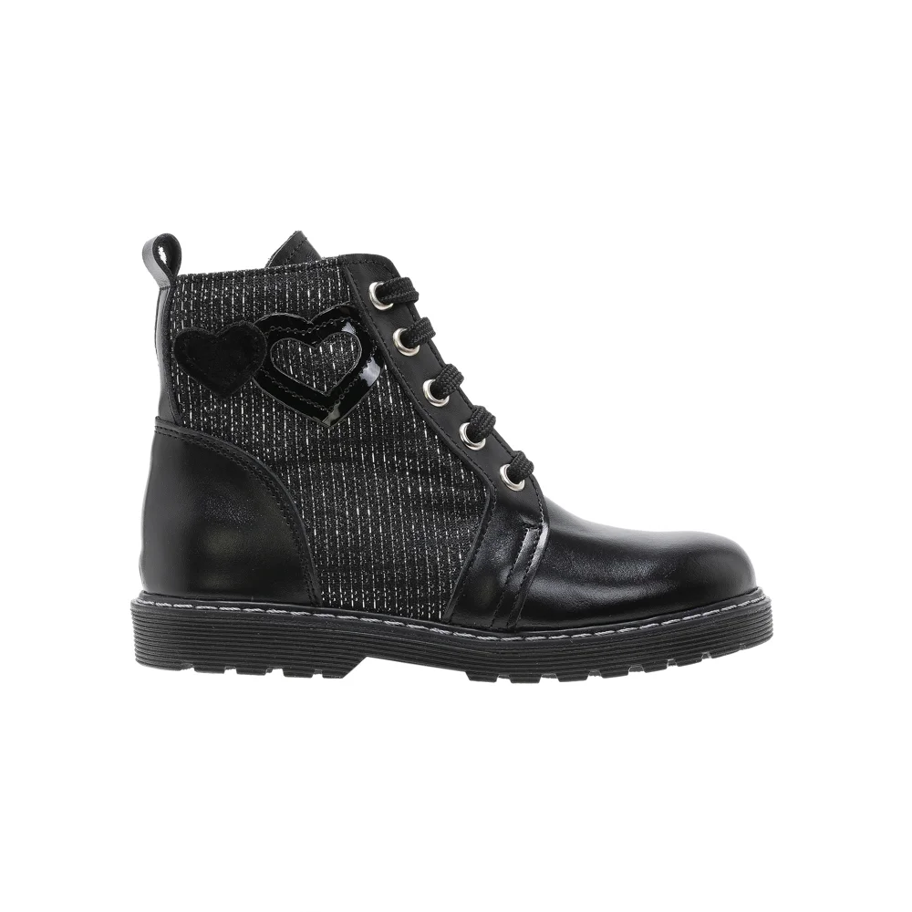 Φωτογραφία προϊόντος: Aby Shoes Δερμάτινο μαύρο μποτάκι Aby 064