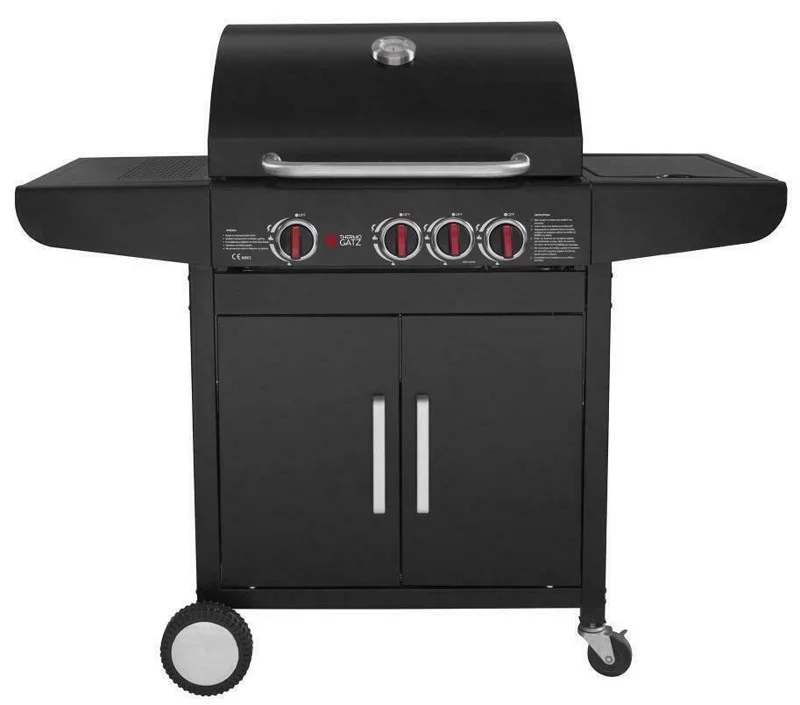 Φωτογραφία προϊόντος: Thermogatz GS GRILL LUX 3+1 CAST IRON 03.313.205 (Ψησταριά Υγραερίου με 3 Καυστήρες, Πλευρική Εστία & Μαντεμένια Σχάρα)