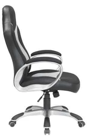 Φωτογραφία προϊόντος: VELCO Pro Systems ΚΑΡΕΚΛΑ ΓΡΑΦΕΙΟΥ GAMING ΜΑΥΡΗ-ΓΚΡΙ- ΔΙΑΣΤΑΣΕΙΣ: 64x62x110/118cm -ΕΠΙΦΑΝΕΙΑ PU PVC