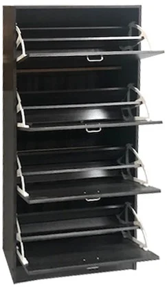 Φωτογραφία προϊόντος: VELCO Pro Systems ΠΑΠΟΥΤΣΟΘΗΚΗ ΜΕ ΤΕΣΣΕΡΙΣ ΠΟΡΤΕΣ -ΑΕΡΙΖΟΜΕΝΗ ΠΛΑΤΗ 63x24x150 εκ ΓΚΡΙ ΟΞΙΑ