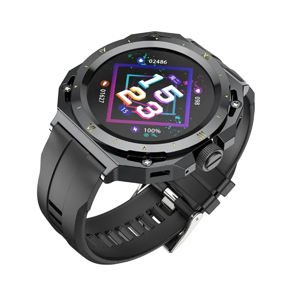 Φωτογραφία προϊόντος: Smartwatch Hoco Y14 IP67 IPS Οθόνη 1.32" 200mAh V5.0 με Δυνατότητα Κλήσεων και 2 Λουράκια Μαύρο/Άσπρο