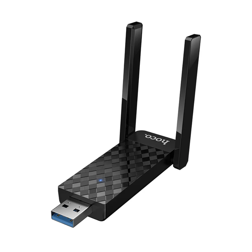 Φωτογραφία προϊόντος: Αντάπτορας Wifi Hoco HI34 WiFi 6 USAB-A 2.0 600Mbps Plug and Play με 2 Κεραίες