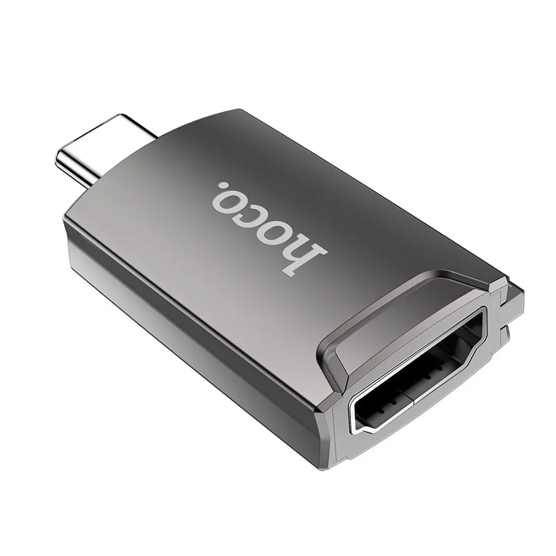 Φωτογραφία προϊόντος: Αντάπτορας Hoco UA19 USB-C σε HDMI 4K 30Hz (3840*2160P) Θηλυκό Γκρι
