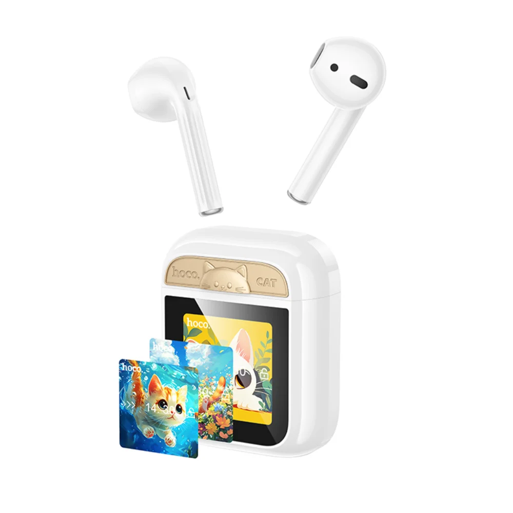 Φωτογραφία προϊόντος: Wireless Hands Free Hoco EW86 Cat v5.4 300mAh 3.5 Ώρες Ομιλίας και Οθόνη Αφής Πολλαπλών Λειτουργιών Λευκά