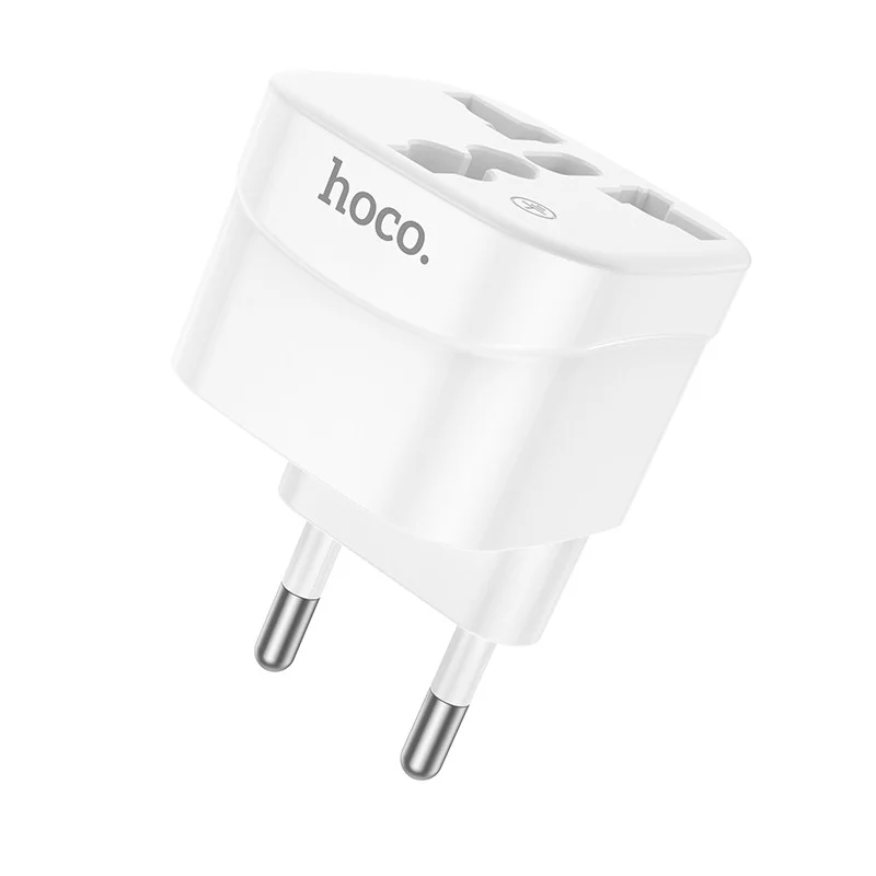 Φωτογραφία προϊόντος: Noozy Αντάπτορας Hoco DC60 Universal (UK, 3C 3Plug, 3C 2Plug, US Plug) σε European Λευκός