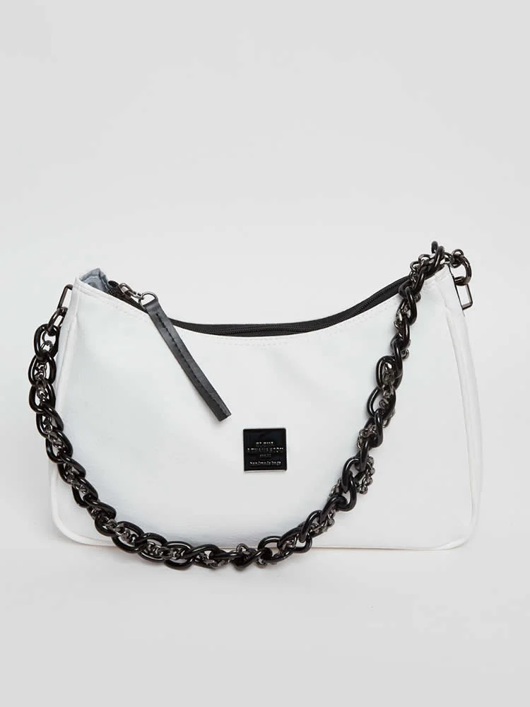 Φωτογραφία προϊόντος: Retro chain vintage baguette white ELENA ATHANASIOU