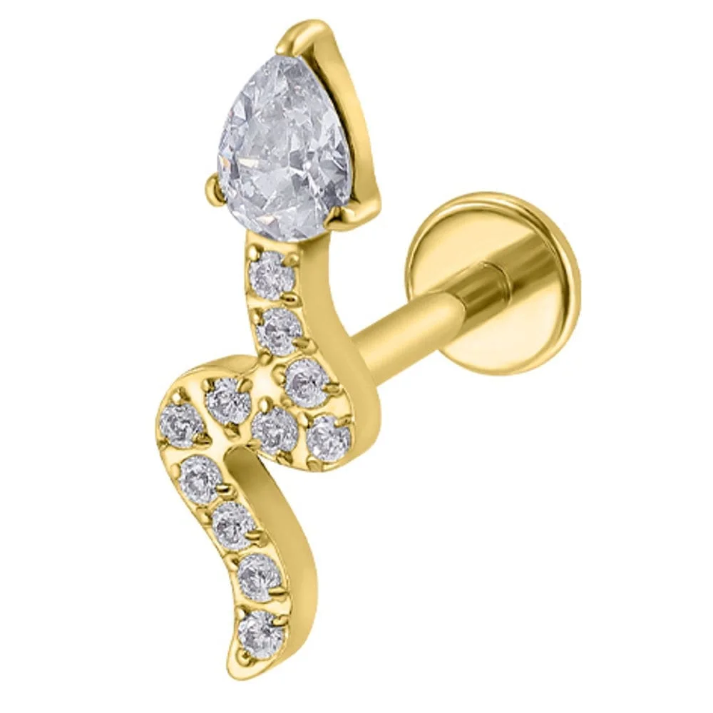Φωτογραφία προϊόντος: Nire Piercing φίδι με κρυστάλλους τιτάνιο SS128A