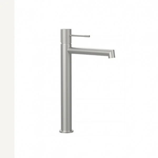 Φωτογραφία προϊόντος: Orabella Terra Brushed Nickel Μπαταρία Νιπτήρος Ψηλή Με Βαλβίδα Clic Clac 10314
