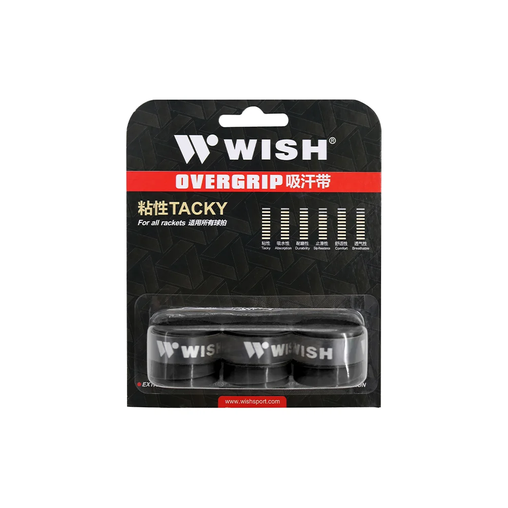 Φωτογραφία προϊόντος: Wish Unisex Overgrip Tacky 3 Pack Racket Grip Μαύρο 42097 (Eldico Sport)