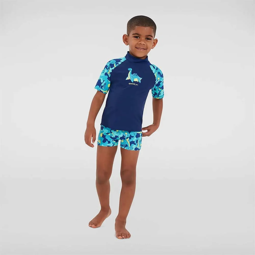 Φωτογραφία προϊόντος: Speedo Infant Shortsleeve Printed UV Protection Rash Top Set Γαλάζιο 811883G748 (Speedo)