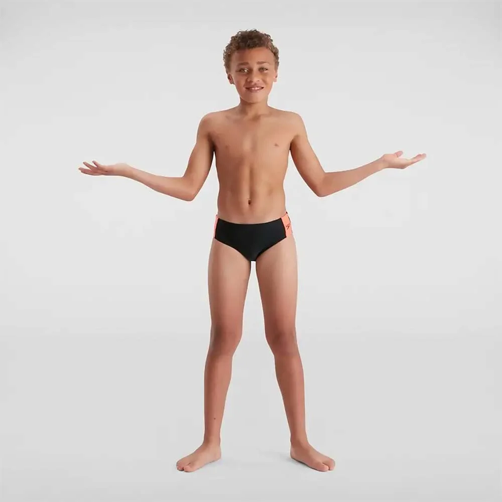 Φωτογραφία προϊόντος: Speedo Boy's Boomo Logo Splice 5cm Brief Swim Slip Μαύρο 812868B441 (Speedo)