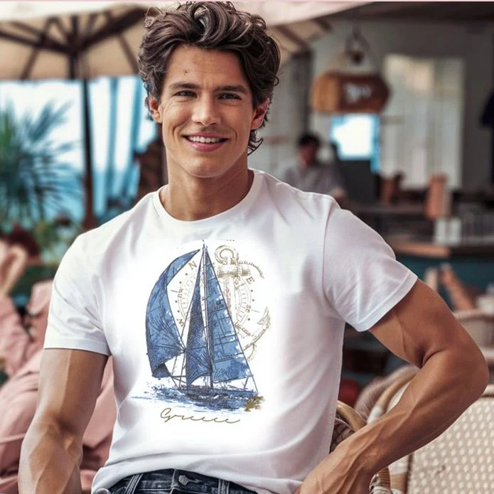 Φωτογραφία προϊόντος: Prime T-Shirt Λευκό με σχέδιο Ιστιοπλοϊα 1287