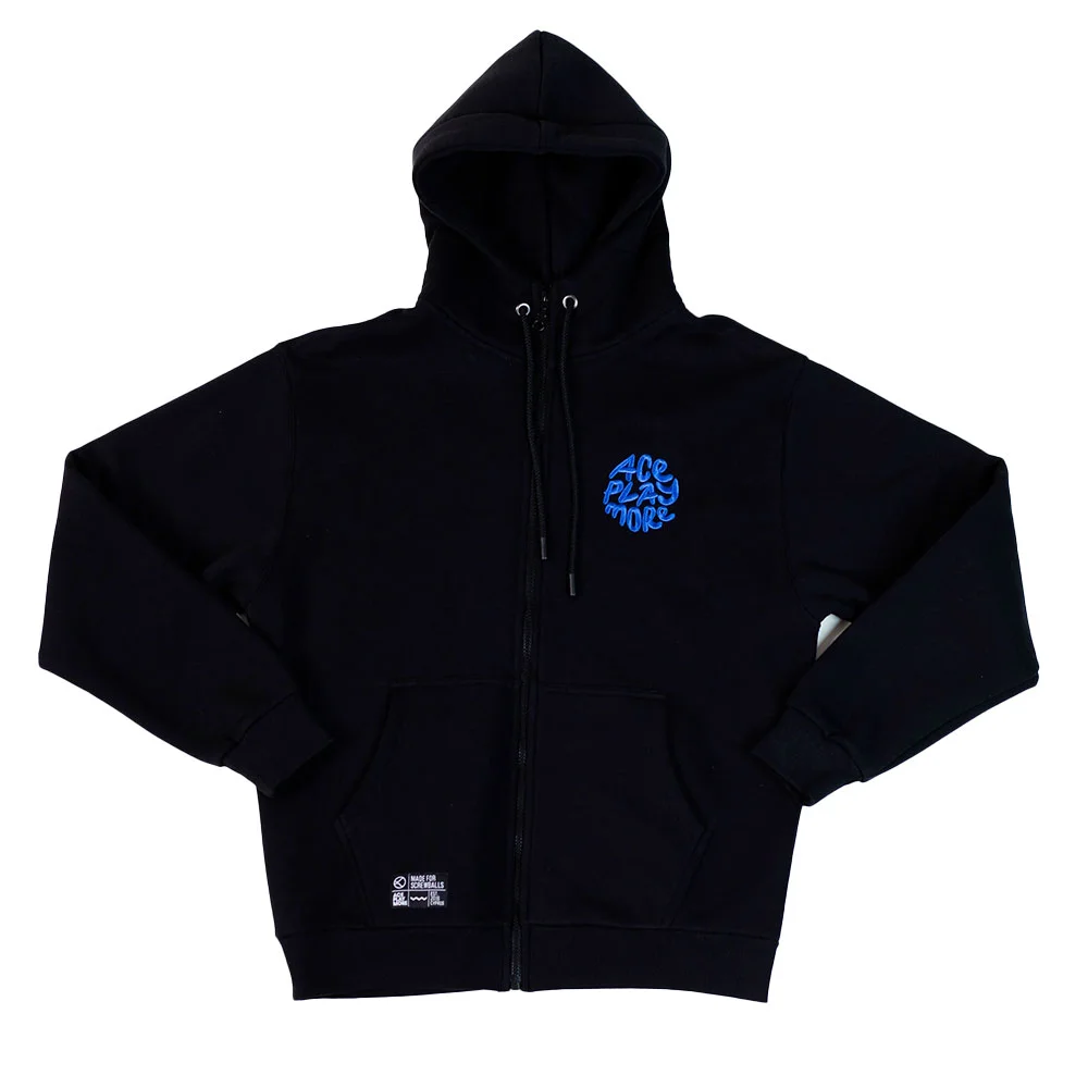 Φωτογραφία προϊόντος: Ace Play More Aceplaymore Retro Unisex Zip Hoodie Black