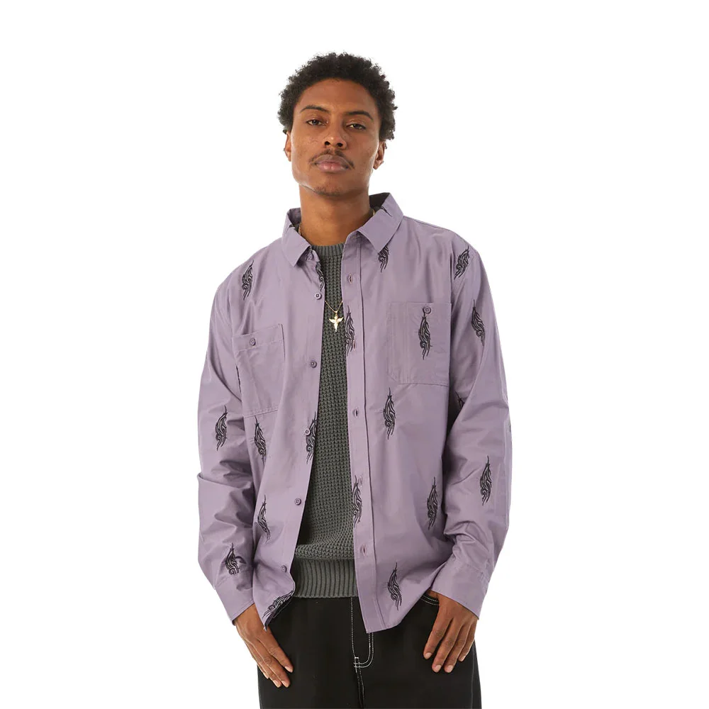 Φωτογραφία προϊόντος: HUF Larkin Embroidered Work Shirt Dusty Purple