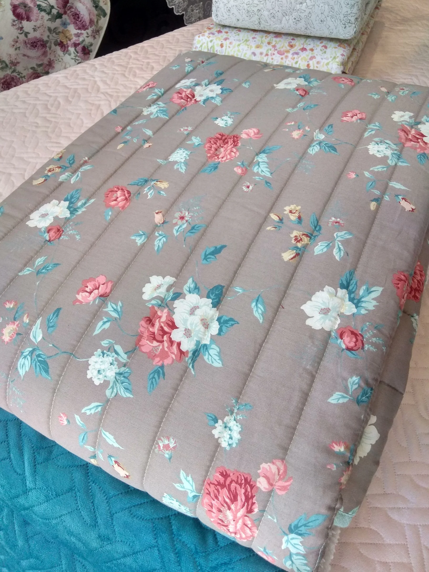 Φωτογραφία προϊόντος: Κουβερλί Υπέρδιπλο Cotton Satin 235x250 DOWN TOWN Blossom Elephant