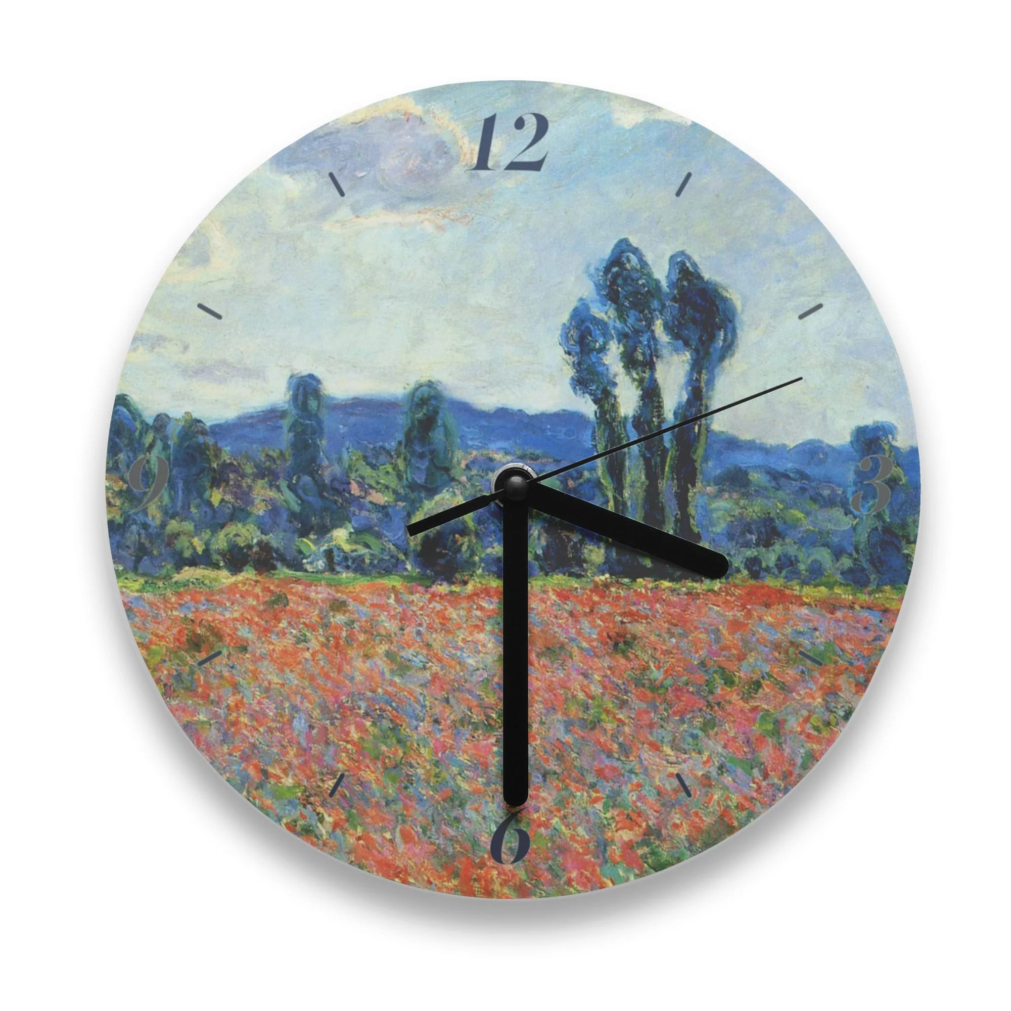 Φωτογραφία προϊόντος: OEM Ρολόϊ Τοίχου Oscar Claude Monet – Το λιβάδι με τις παπαρούνες