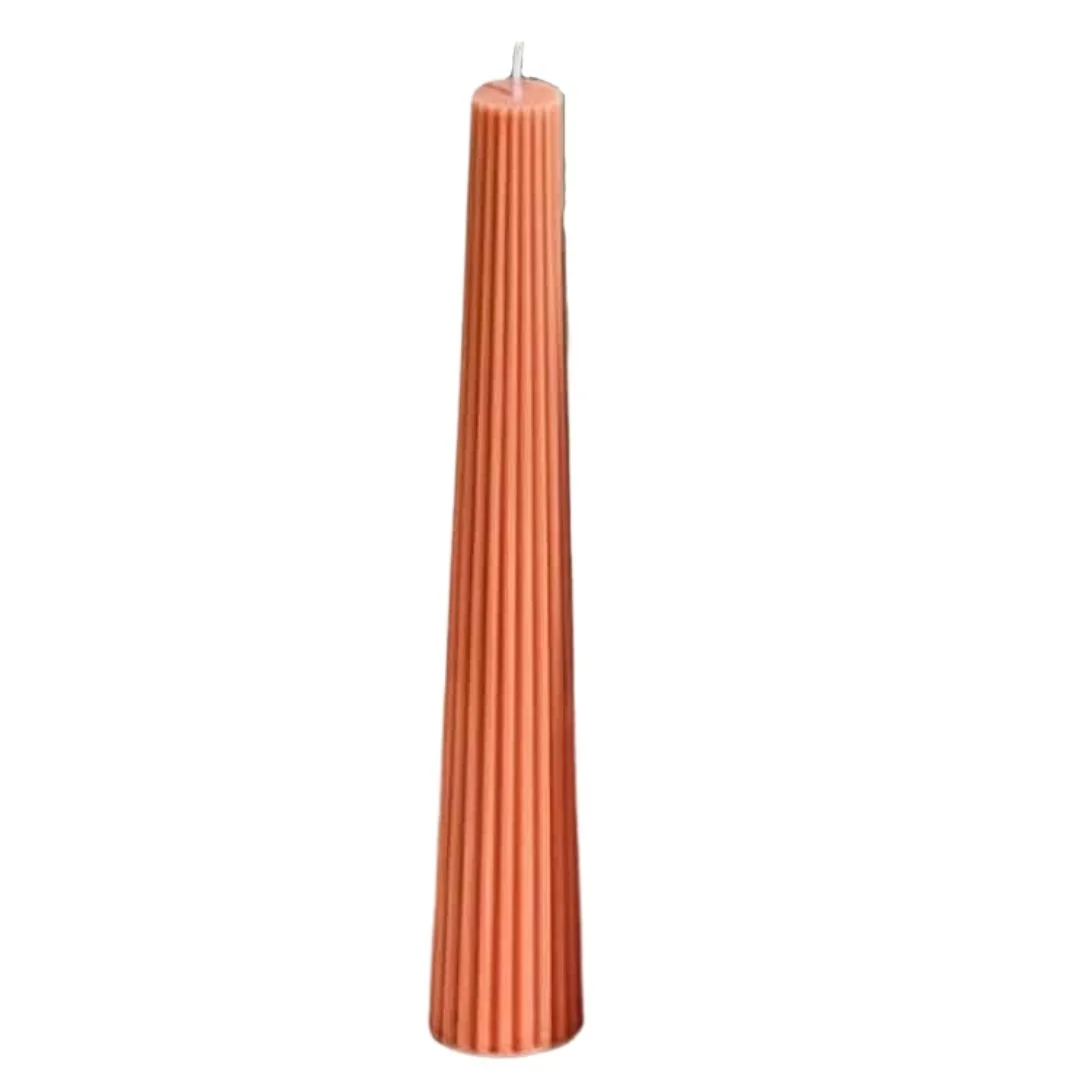 Φωτογραφία προϊόντος: Luxury Candles, Χειροποίητο 060105EC Luxury Candles Χειροποίητη αρωματική λαμπάδα Earth ροδακινί 22.5εκ