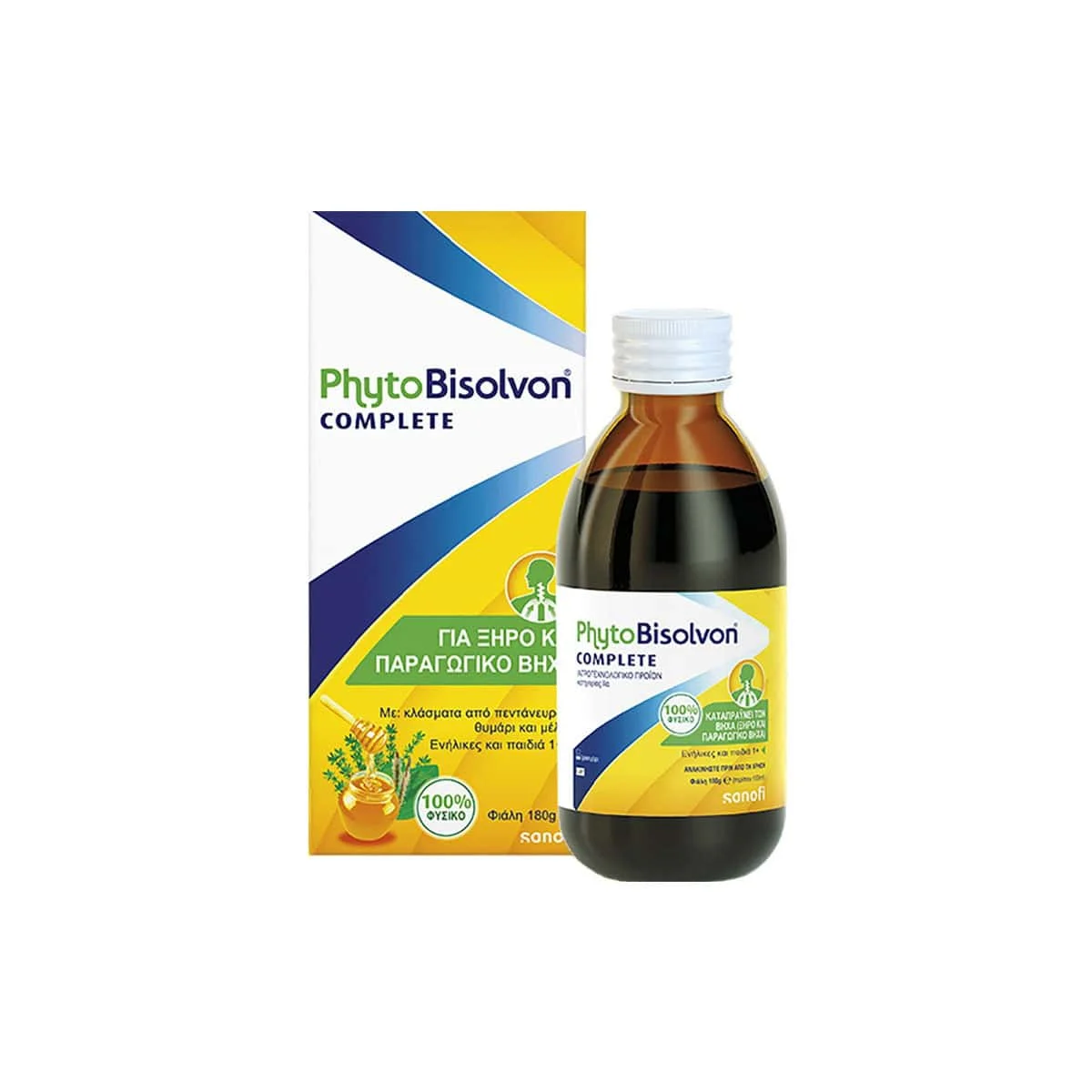 Φωτογραφία προϊόντος: Medipharmacy Sanofi PhytoΒisolvon Complete Φυσικό Σιρόπι για Ξηρό & Παραγωγικό Βήχα 180gr