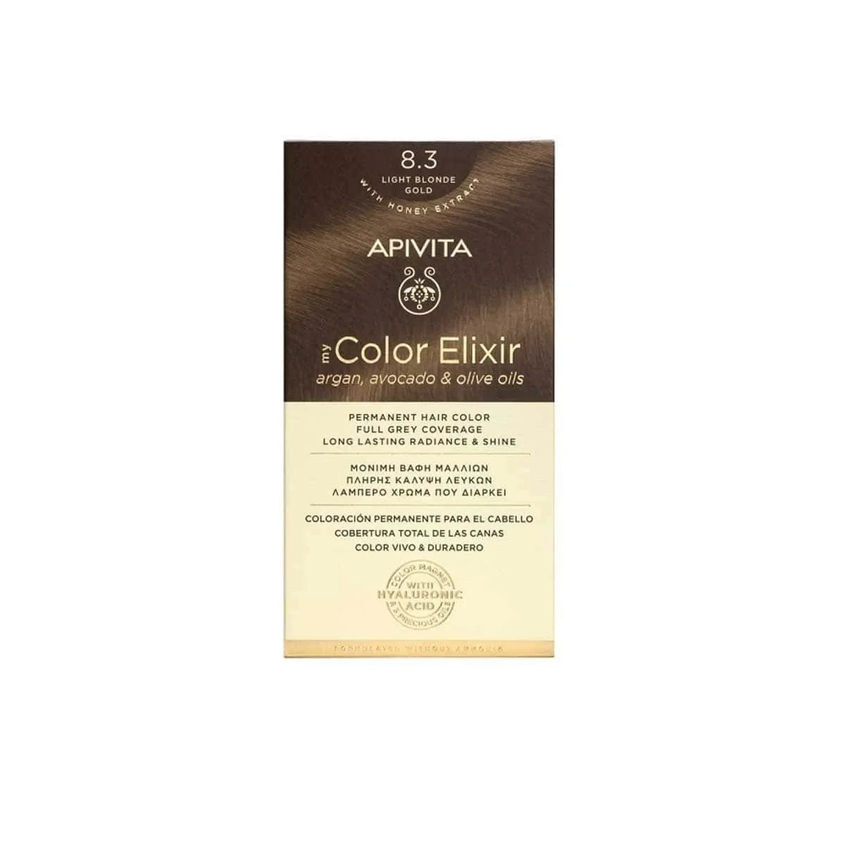 Φωτογραφία προϊόντος: Medipharmacy Apivita My Color Elixir Βαφή Μαλλιών 8.3 Ξανθό Ανοιχτό Χρυσό 50 ml