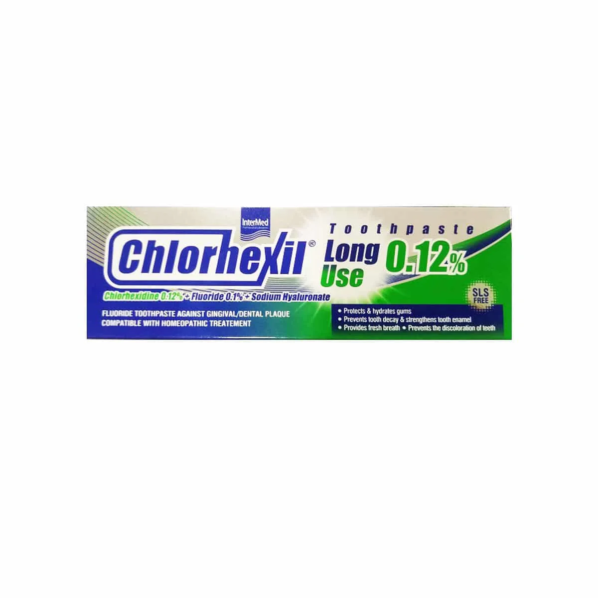 Φωτογραφία προϊόντος: Medipharmacy Intermed Chlorhexil 0.12% Long Use Toothpaste Κατά της Ουλοοδοντικής Πλάκας 100 ml
