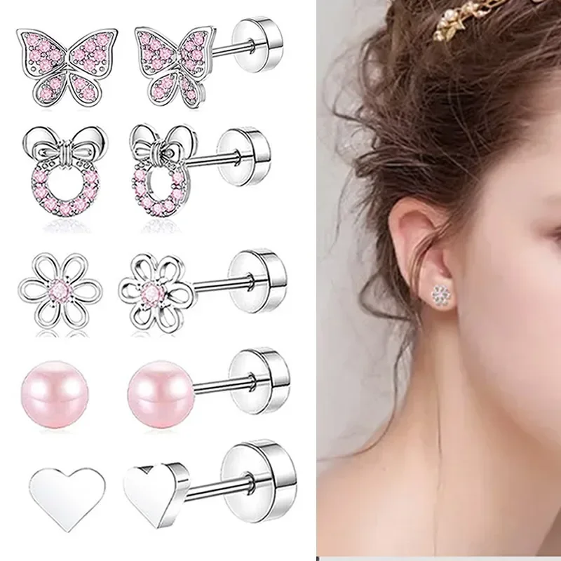 Φωτογραφία προϊόντος: Peach Jewelry Σκουλαρίκια Απλό Στυλ Στρογγυλό Ενθετο Ζιργκόν Από Ανοξείδωτο Ατσάλι 316