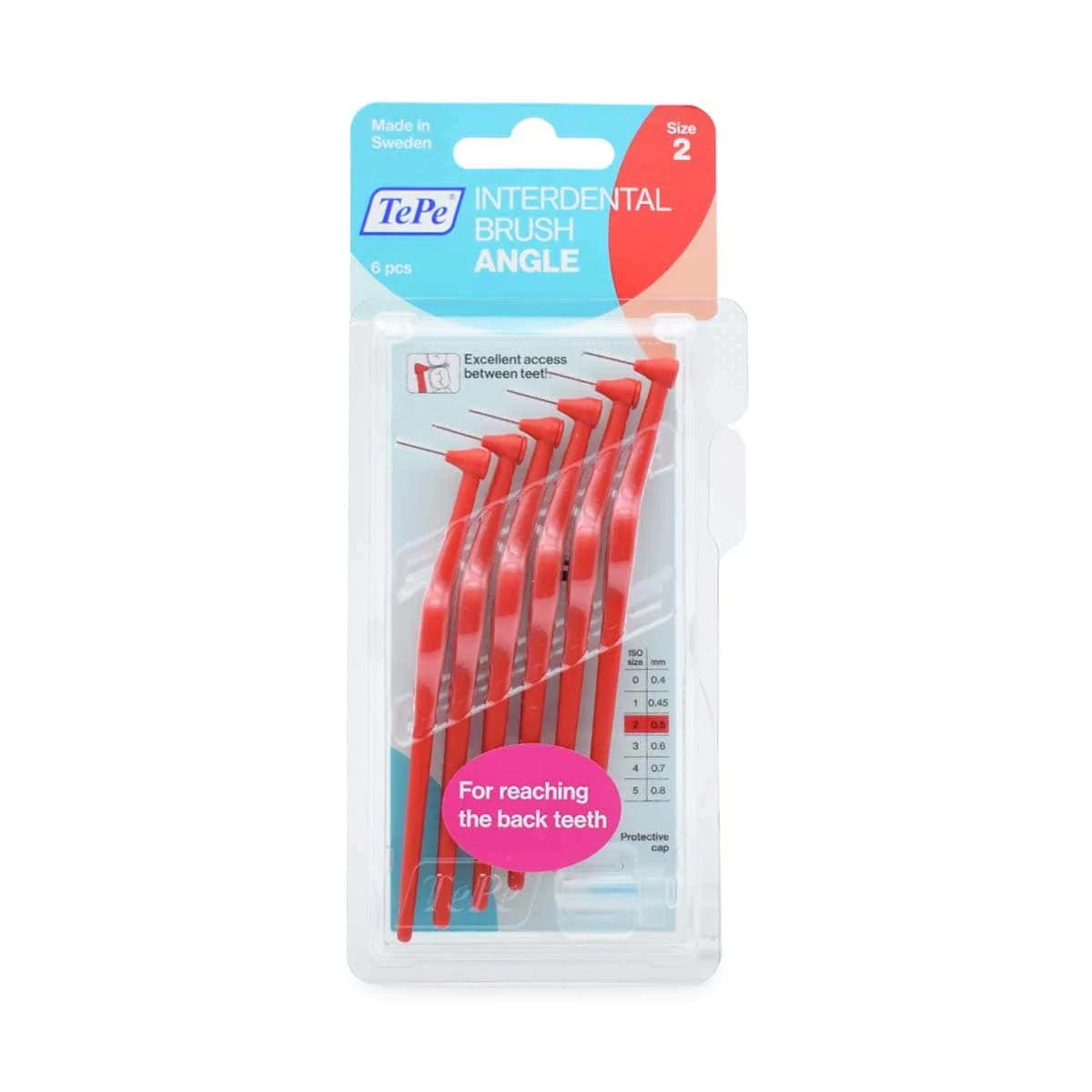 Φωτογραφία προϊόντος: Medipharmacy TePe Interdental Brush Angle Size 2 Κόκκινο 0.5 mm 6 τμχ