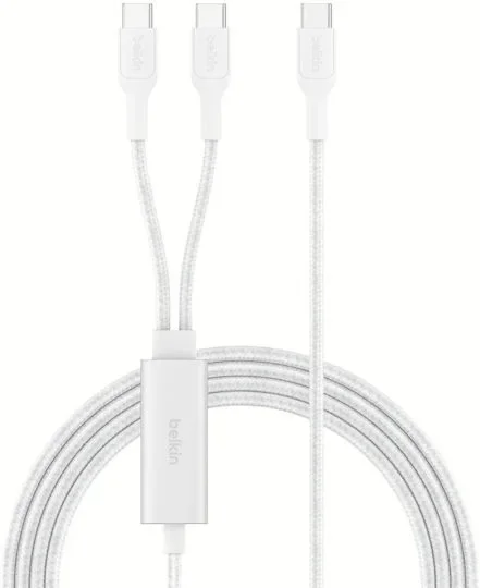 Φωτογραφία προϊόντος: GR Belkin BoostCharge Pro 140W Dual USB-C Cable, 1.5m, White έως 12 άτοκες δόσεις ή 24 δόσεις