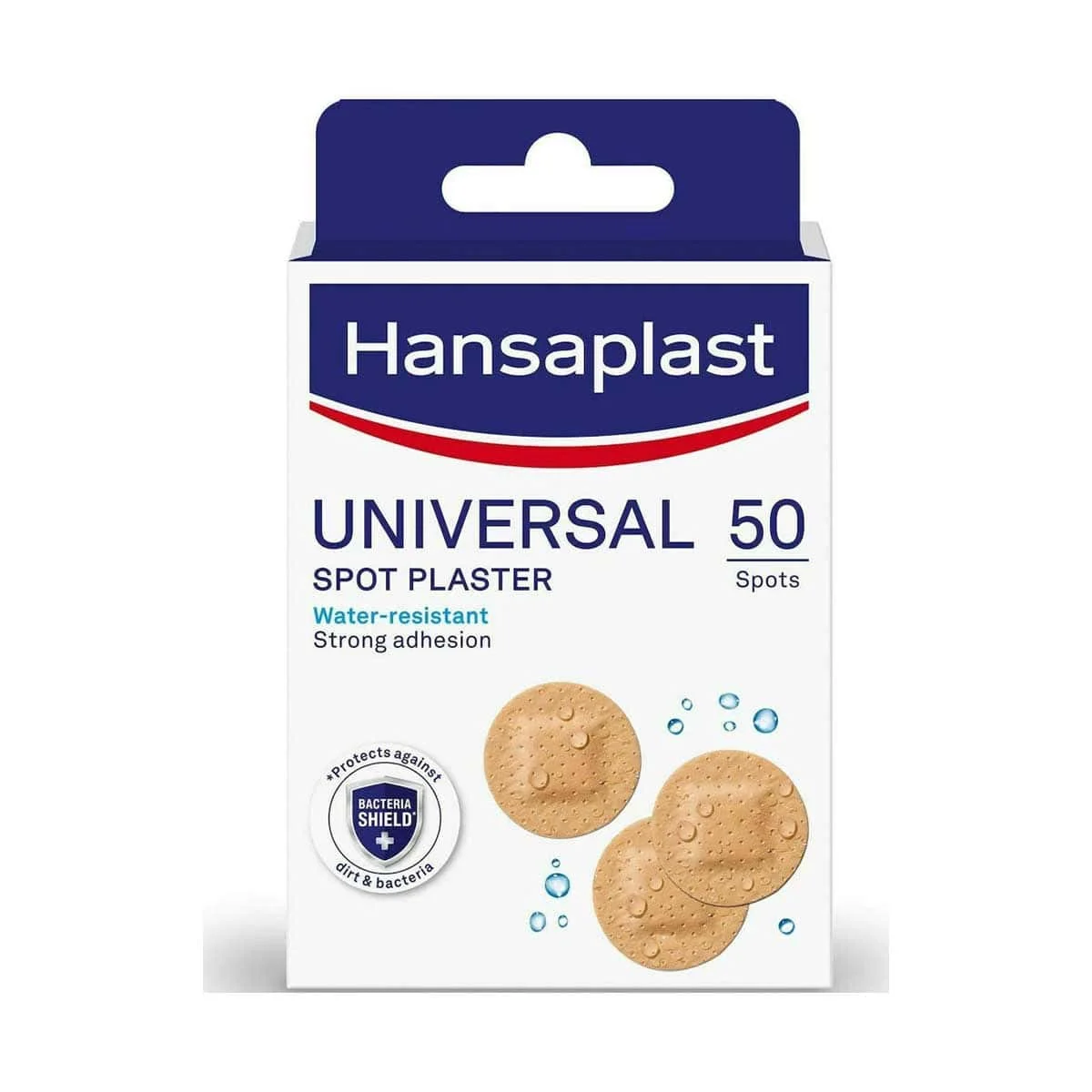 Φωτογραφία προϊόντος: Medipharmacy Hansaplast Universal Water Resistant Στρόγγυλα Αυτοκόλλητα Επιθέματα 50 τμχ