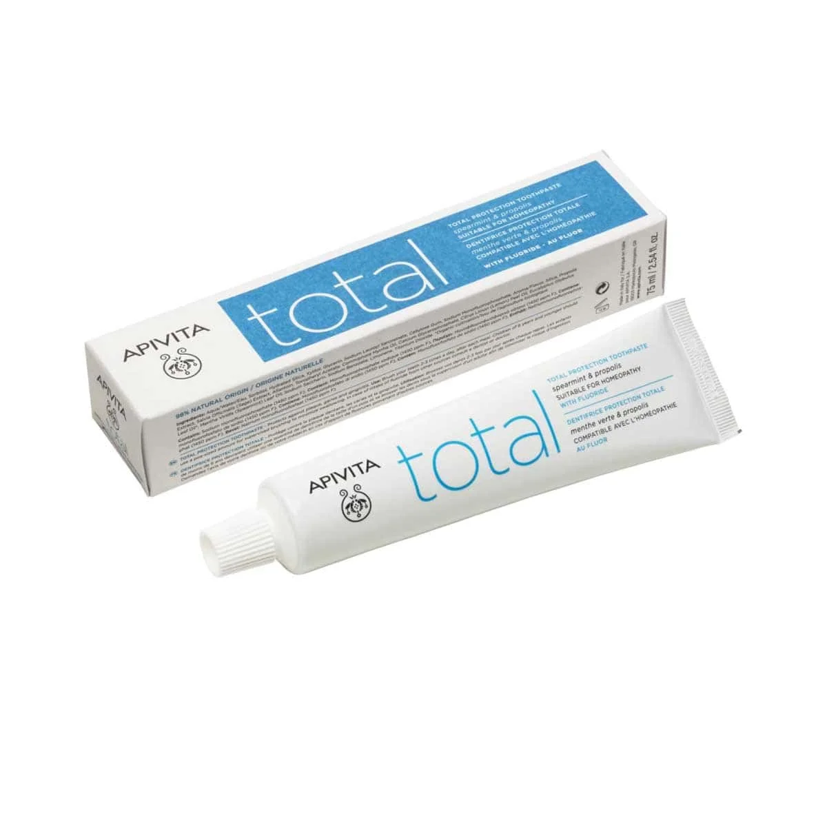 Φωτογραφία προϊόντος: Medipharmacy Apivita Dental Care Total Οδοντόκρεμα με Πρόπολη & Δυόσμο 75 ml