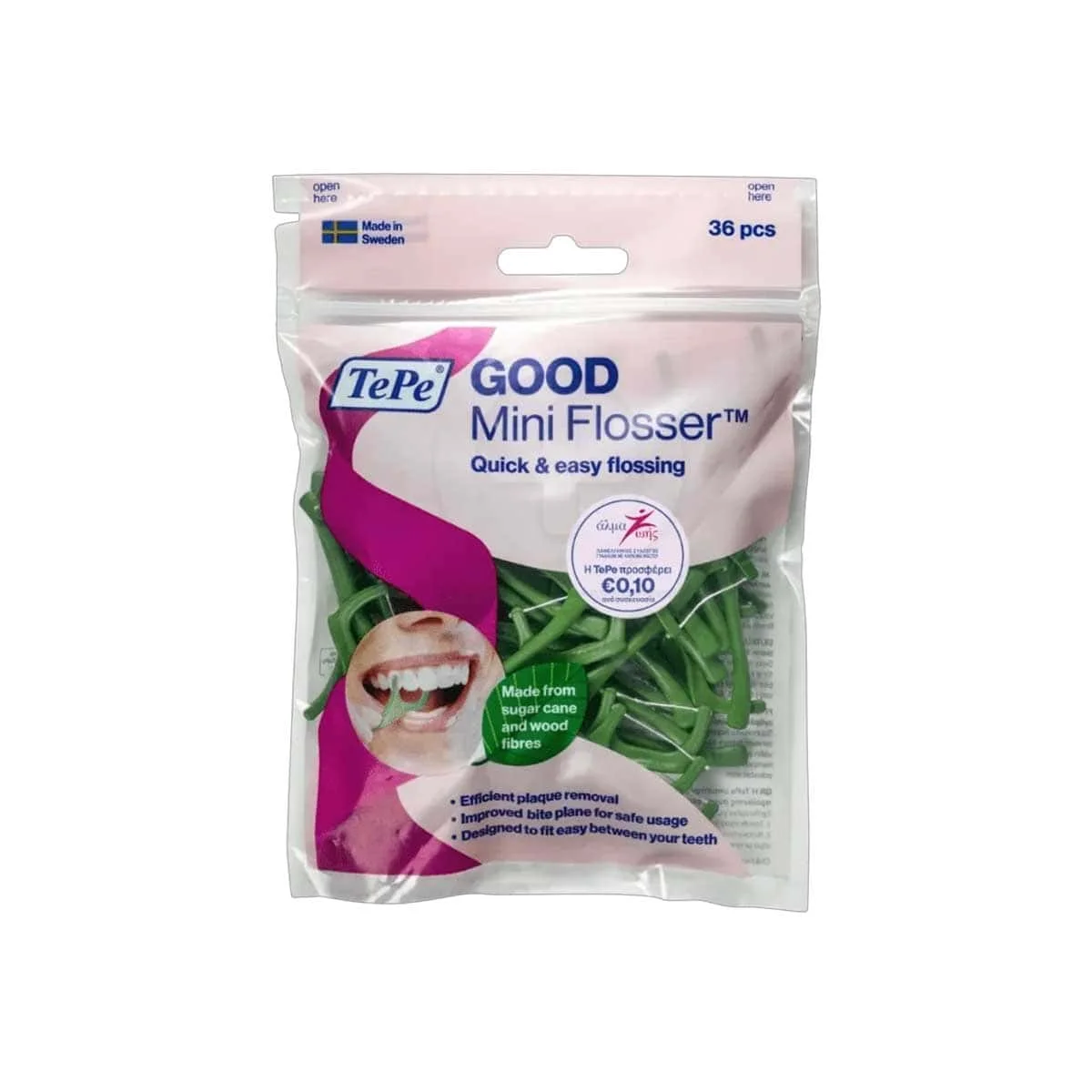 Φωτογραφία προϊόντος: Medipharmacy TePe Good Mini Flosser Νήμα 36 τμχ