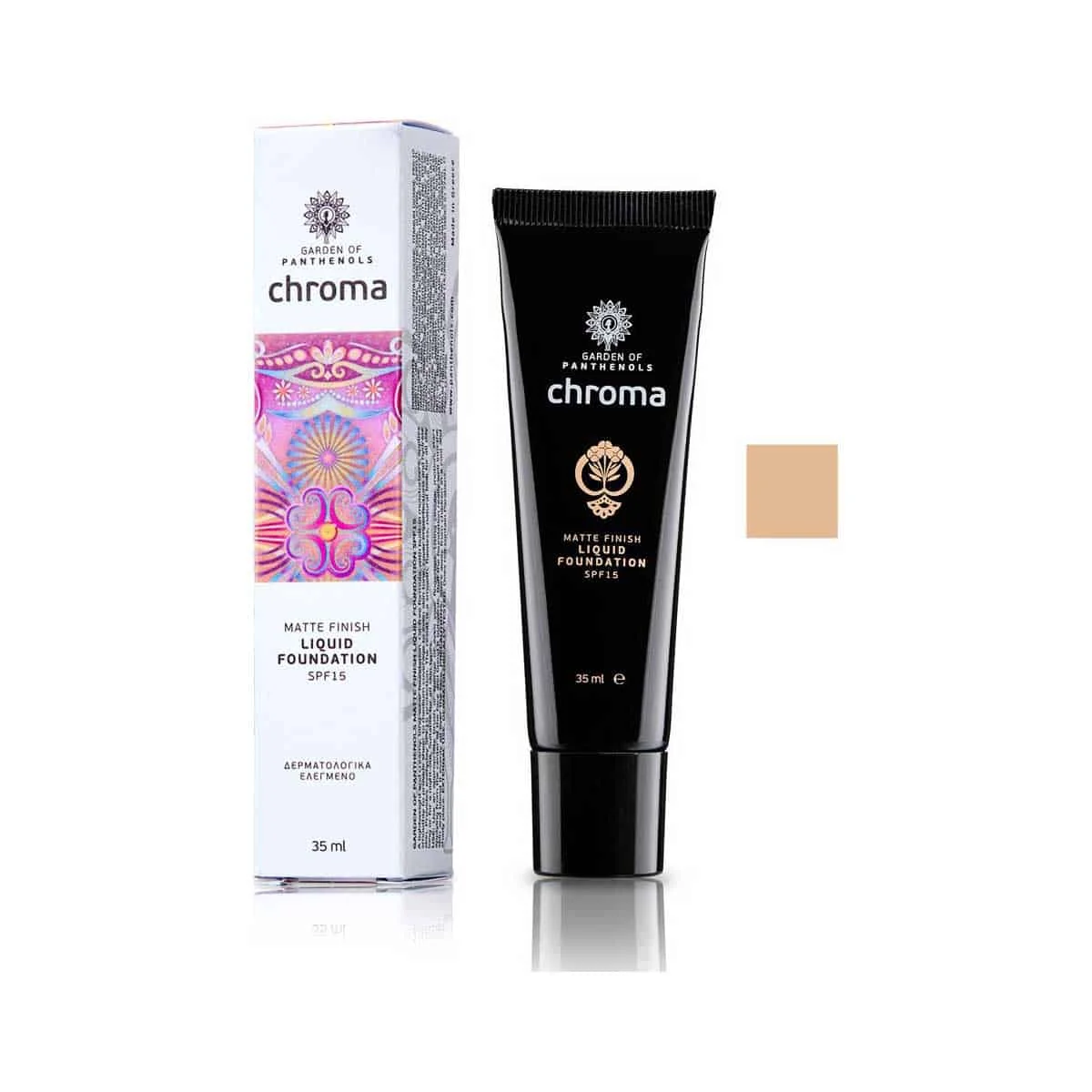 Φωτογραφία προϊόντος: Medipharmacy Garden Chroma Liquid Foundation Matte Finish SPF15 No 07 Honey 35 ml