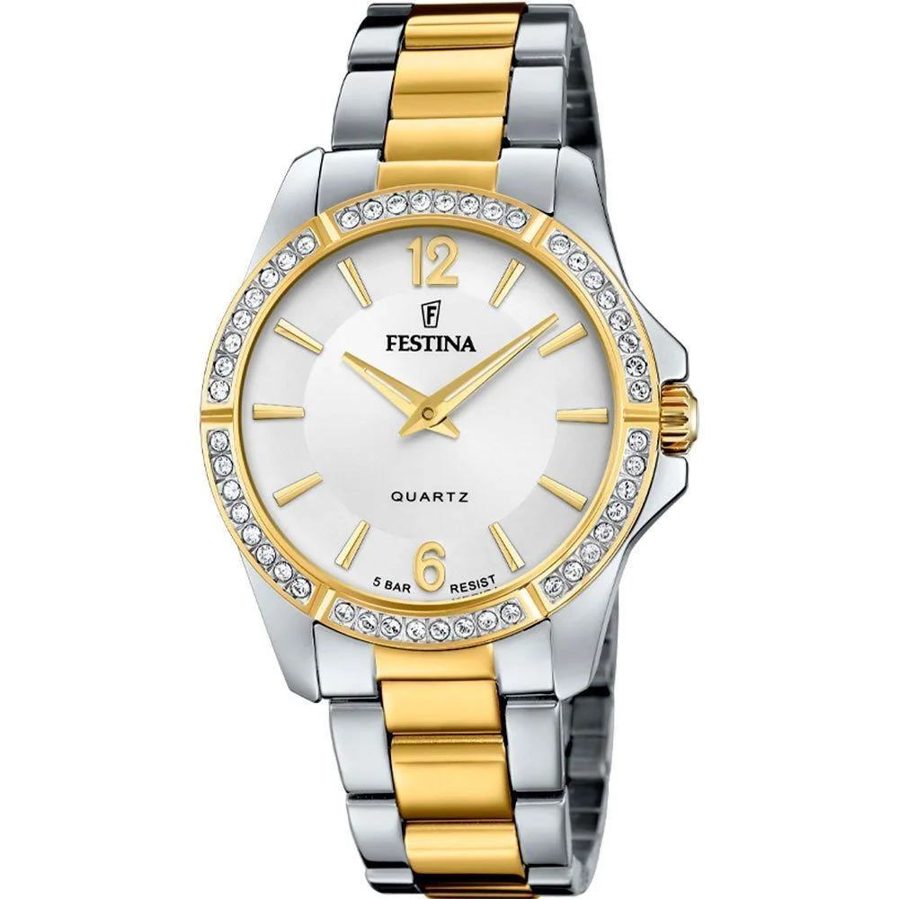 Φωτογραφία προϊόντος: FESTINA Crystals Two Tone Stainless Steel Bracelet F20594/1