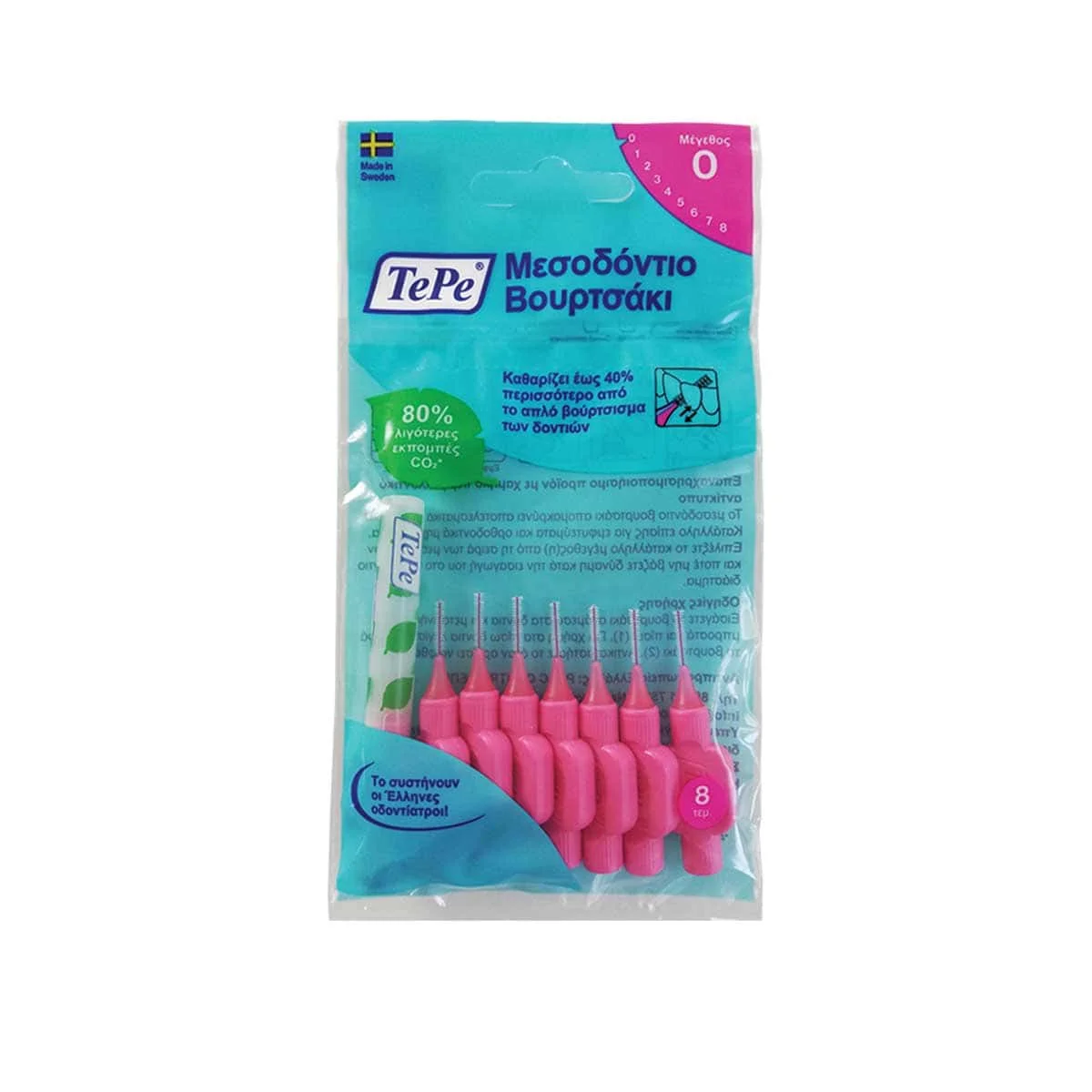Φωτογραφία προϊόντος: Medipharmacy TePe Interdental Brushes Μεσοδόντια Βουρτσάκια 0.4 mm 8 τμχ Φούξια