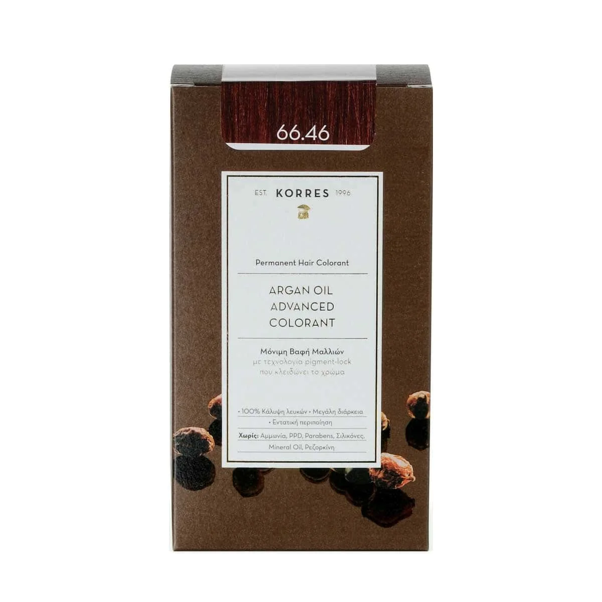 Φωτογραφία προϊόντος: Medipharmacy Korres Argan Oil Advanced Colorant Βαφή Μαλλιών 66.46 Έντονο Κόκκινο Βουργουνδίας 50 ml