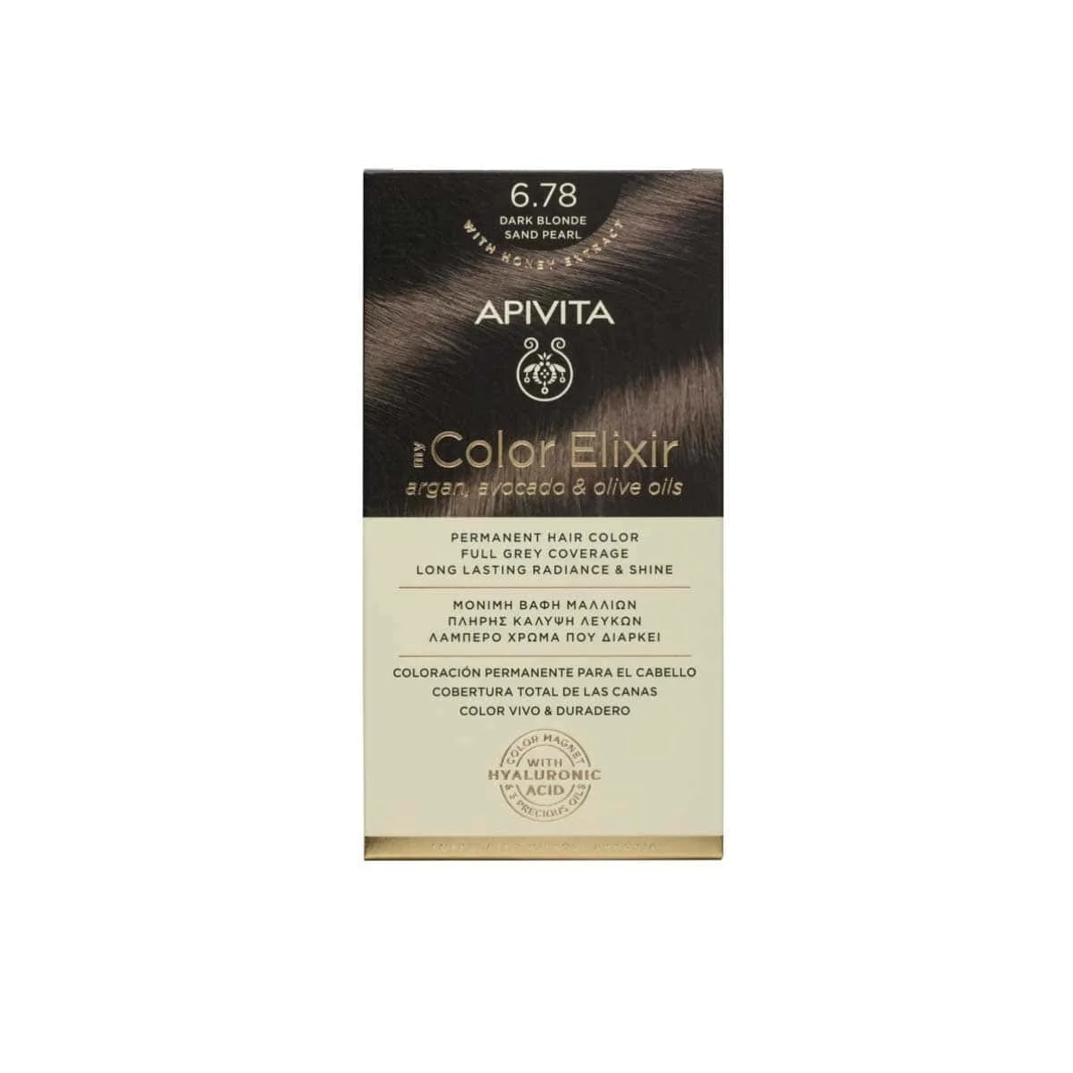 Φωτογραφία προϊόντος: Medipharmacy Apivita My Color Elixir Βαφή Μαλλιών 6.78 Ξανθό Σκούρο Μπεζ Περλέ 50 ml