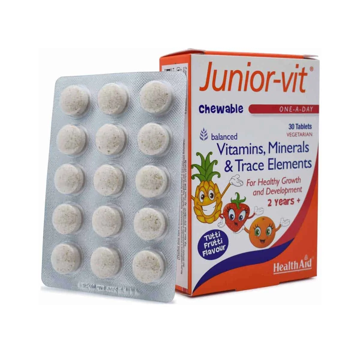 Φωτογραφία προϊόντος: Medipharmacy Health Aid Junior-Vit 30 μασώμενες ταμπλέτες