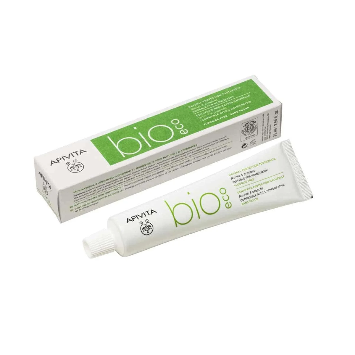 Φωτογραφία προϊόντος: Medipharmacy Apivita Dental Care Bio Eco Οδοντόκρεμα με Μάραθο & Πρόπολη 75 ml
