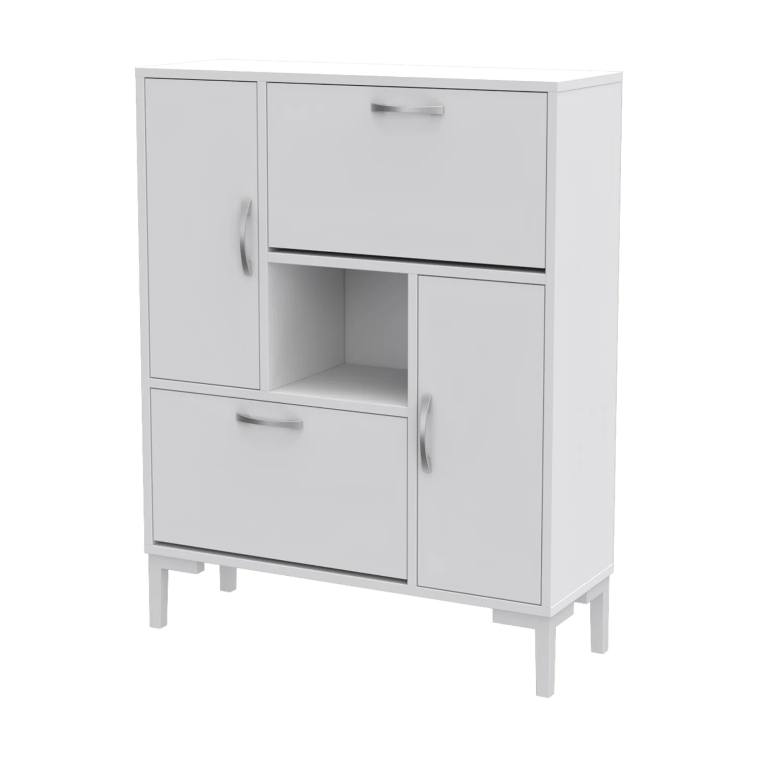 Φωτογραφία προϊόντος: b2b markt ΠΑΠΟΥΤΣΟΘΗΚΗ MEDY HM18187.03 ΜΕΛΑΜΙΝΗ ΣΕ ΛΕΥΚΟ-ΛΕΥΚΑ ΠΟΔΙΑ 86,5x30x109Υεκ