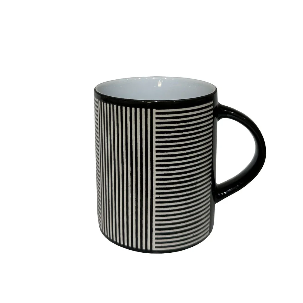 Φωτογραφία προϊόντος: Liberta LINES DARK ΚΟΥΠΑ 8x8x10cm STONEWARE ΜΑΥΡΟ ΛΕΥΚΟ - STONEWARE - 8Μx8Πx10Υ