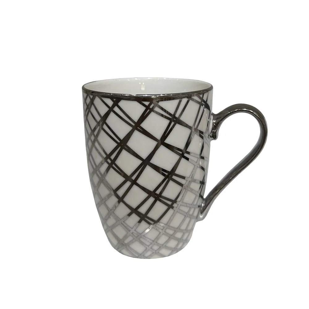 Φωτογραφία προϊόντος: Liberta CHIC ΚΟΥΠΑ 8x8x11cm NEW BONE CHINA ΛΕΥΚΟ SILVER - NEW BONE CHINA - 8Μx8Πx11Υ