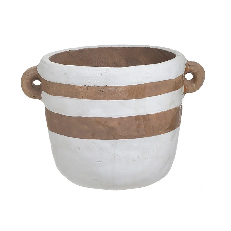 Φωτογραφία προϊόντος: INART ΚΑΣΠΩ TERRACOTTA ΛΕΥΚΟ/ΚΑΦΕ 23Χ18Χ16cm 3-70-499-0120