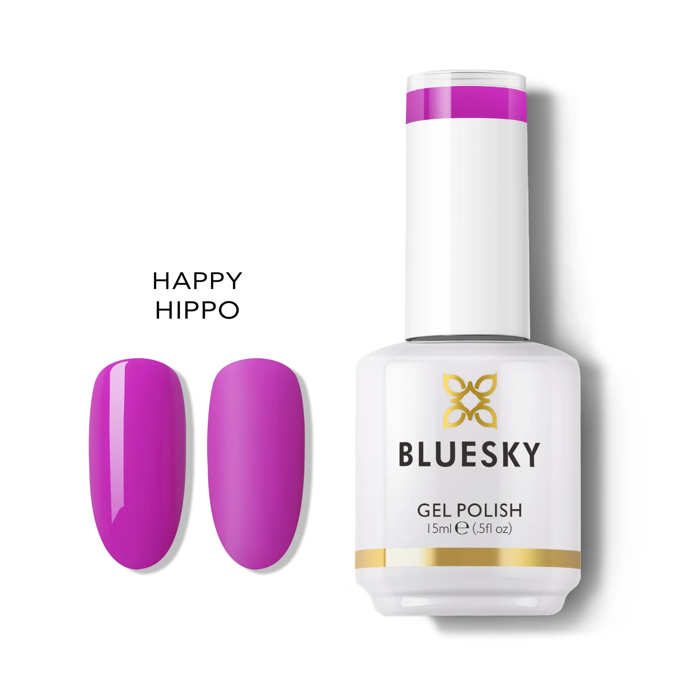 Φωτογραφία προϊόντος: Bluesky Hμιμόνιμο Bερνίκι HAPPY HIPPO (ΜΩΒ ΦΩΤΕΙΝΟ) 15ml