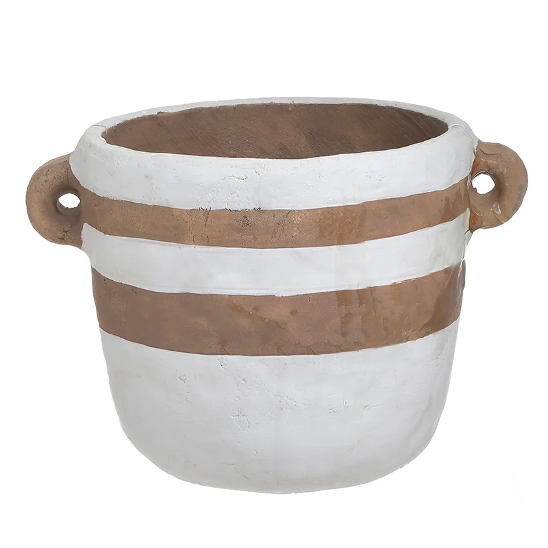 Φωτογραφία προϊόντος: INART ΚΑΣΠΩ TERRACOTTA ΛΕΥΚΟ/ΚΑΦΕ 30Χ24Χ21cm 3-70-499-0119